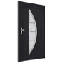 Voir la diapositive 4 : VIDAXL Porte d'entree anthracite 88x200 cm PVC