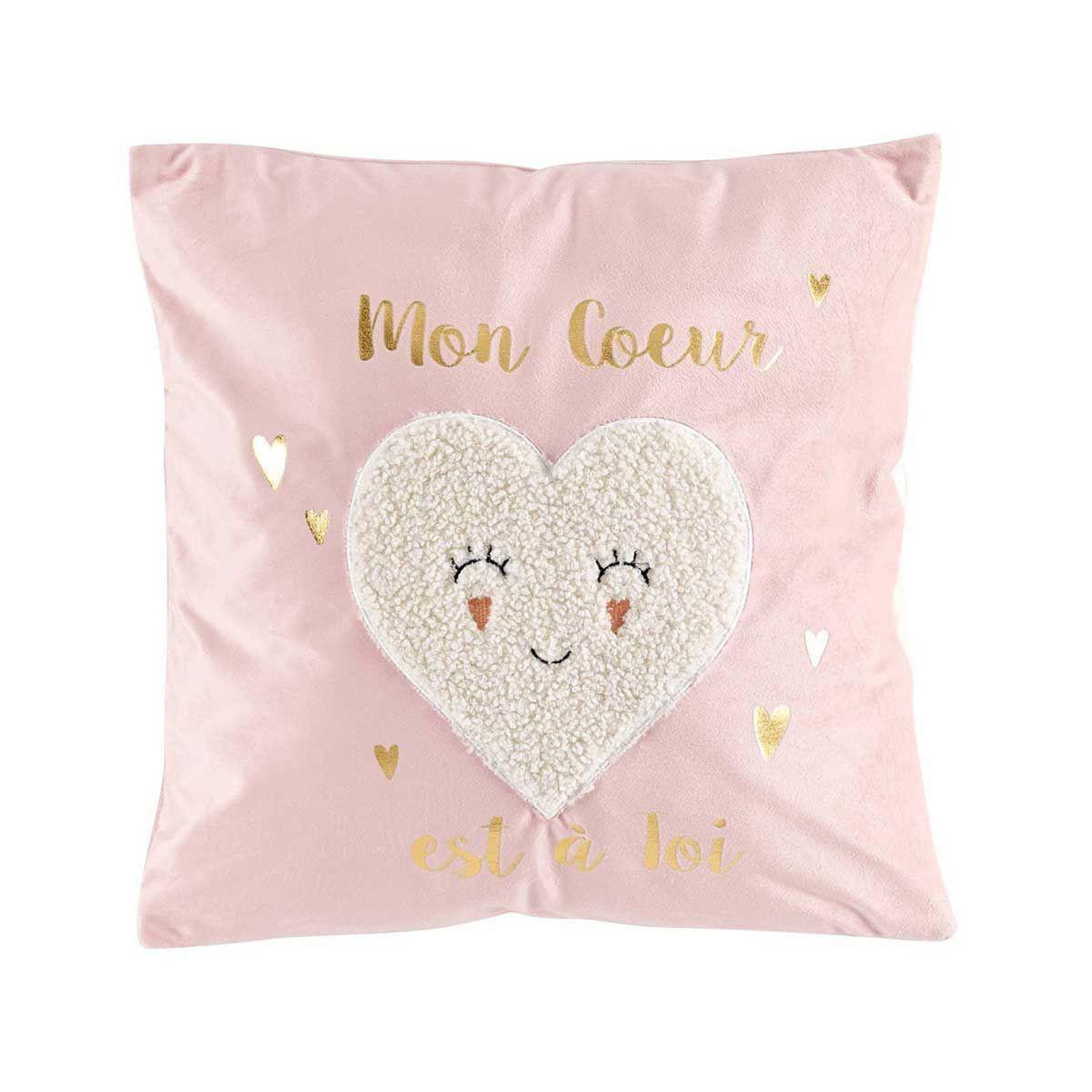 Douceur d'Intérieur Coussin déco enfant  lilylove  40x40cm rose