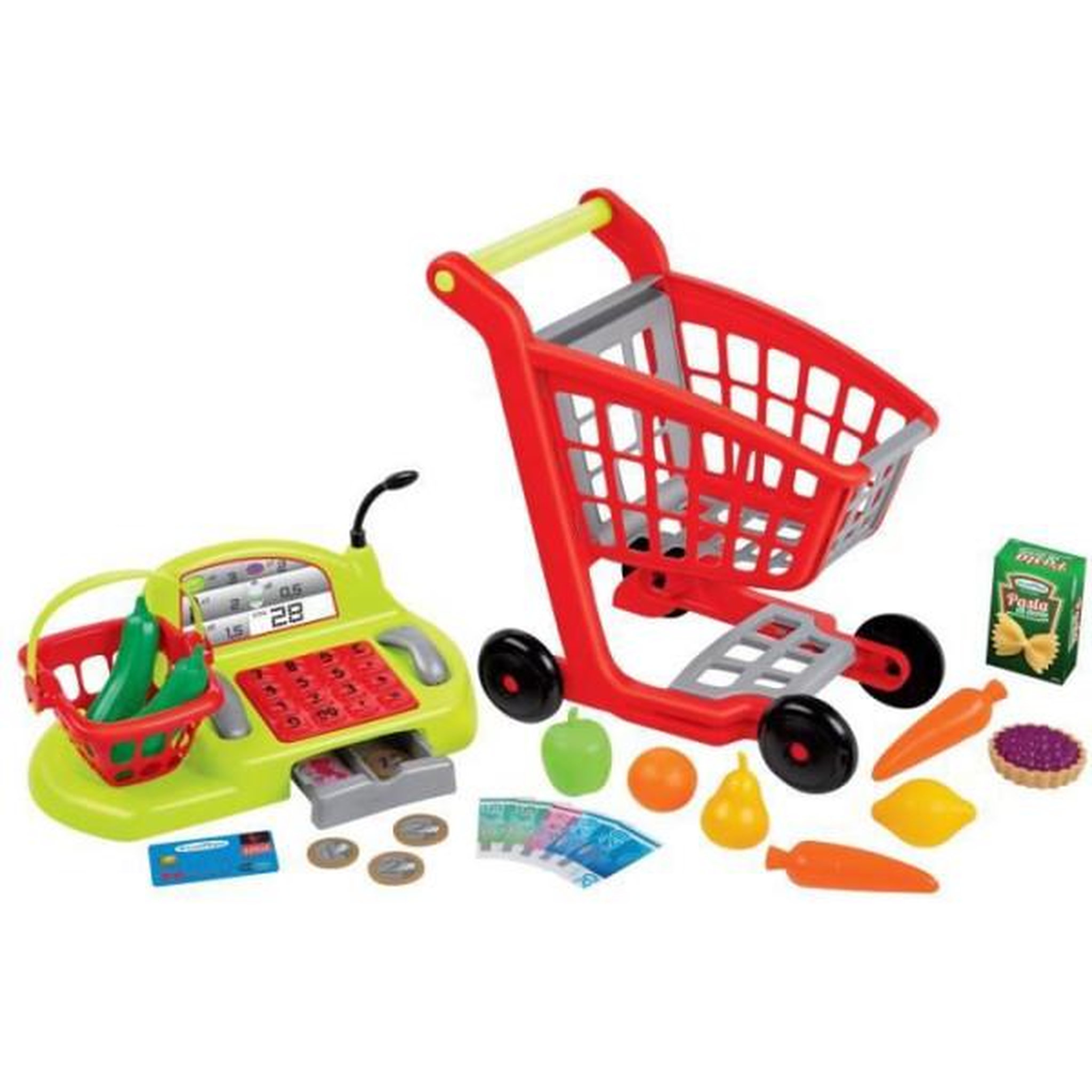 Ecoiffier Chariot de supermarché ECOIFFIER avec caisse enregistreuse
