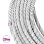 Voir la diapositive 4 : VIDAXL Cable metallique 800 kg 20 m