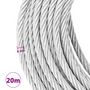 Voir la diapositive 4 : VIDAXL Cable metallique 800 kg 20 m