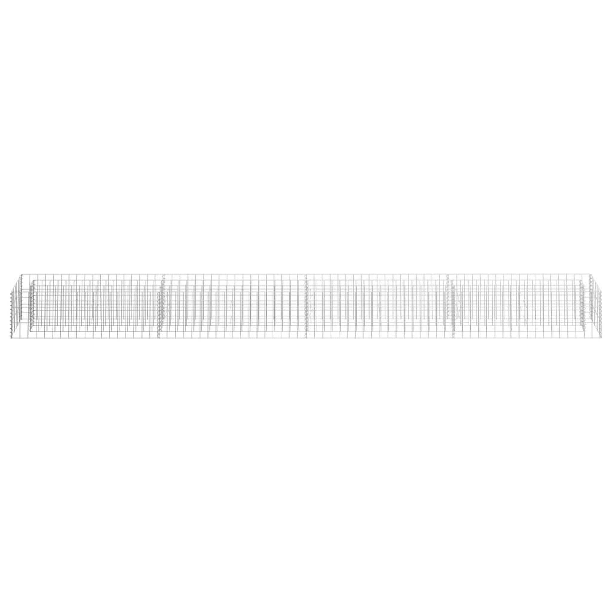 Voir la diapositive 4 : VIDAXL Lit sureleve a gabion Acier galvanise 360x30x30 cm