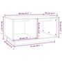 Voir la diapositive 6 : VIDAXL Table basse Noir 80x50x40 cm Bois massif de pin