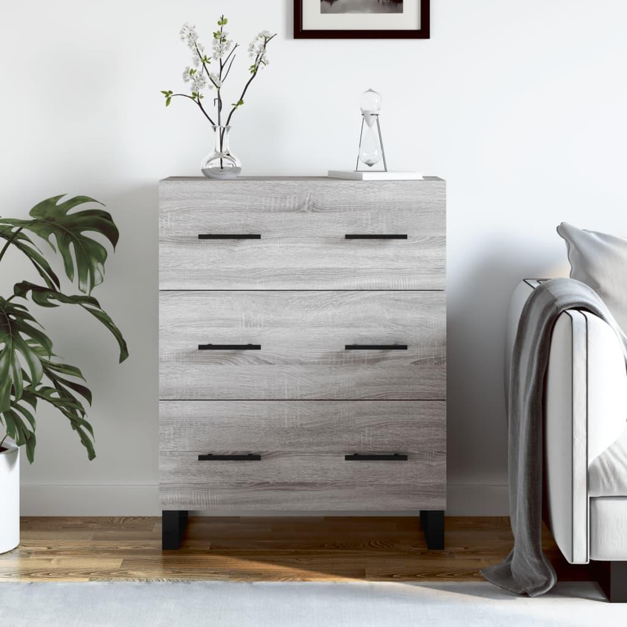 VIDAXL Buffet sonoma gris 69,5x34x90 cm bois d'ingenierie