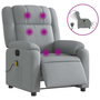 Voir la diapositive 2 : VIDAXL Fauteuil de massage inclinable electrique gris clair tissu