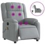 Voir la diapositive 2 : VIDAXL Fauteuil de massage inclinable electrique gris clair tissu