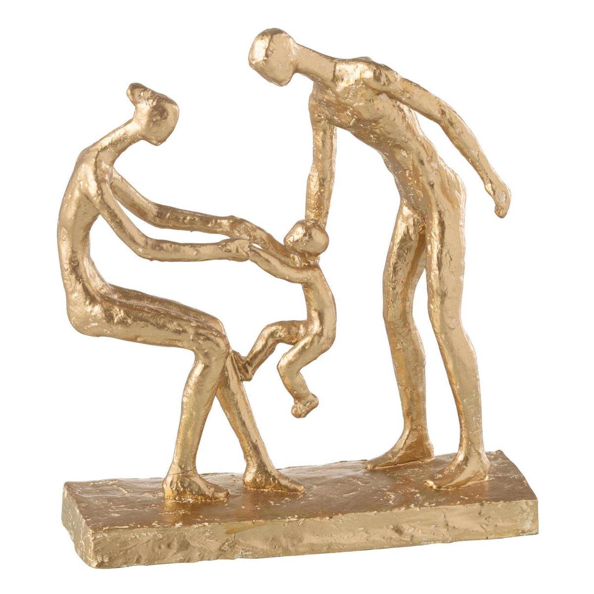 J-LINE Statuette famille  brady  28cm or