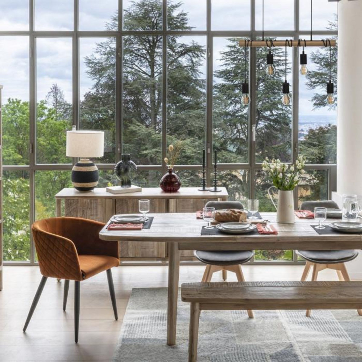 ATMOSPHERA Vase Design  Coquillage  32cm Gris