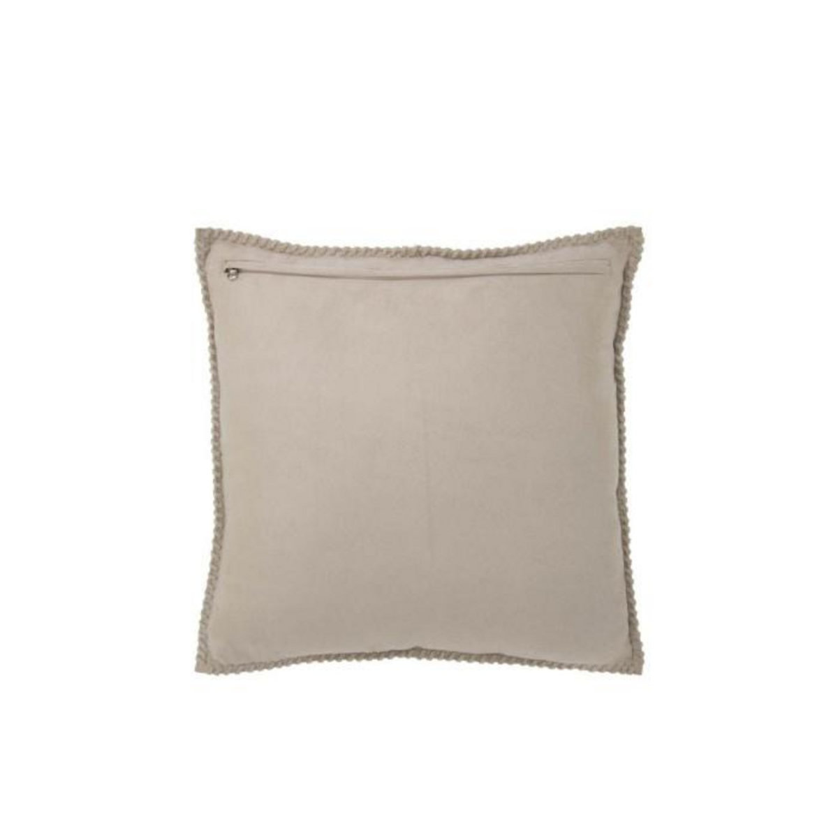 Paris Prix Coussin Déco en Cuir  Coleman  45x45cm Gris