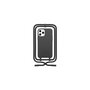 WOODCESSORIES Coque avec cordon iPhone 12/12 Pro Tour de cou Bio noir