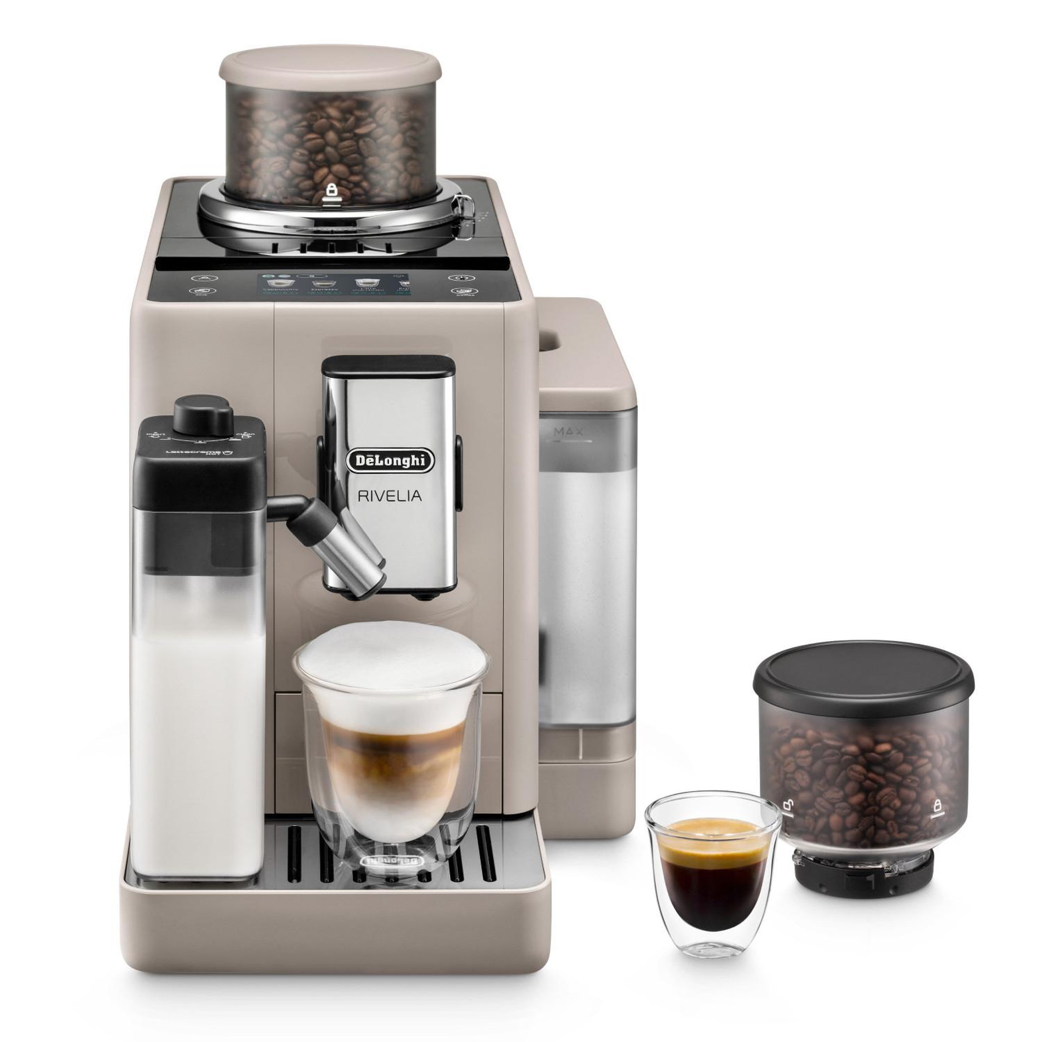 DELONGHI Machine à café automatique de longhi rivelia exam440.55.bg 1,4 l beige