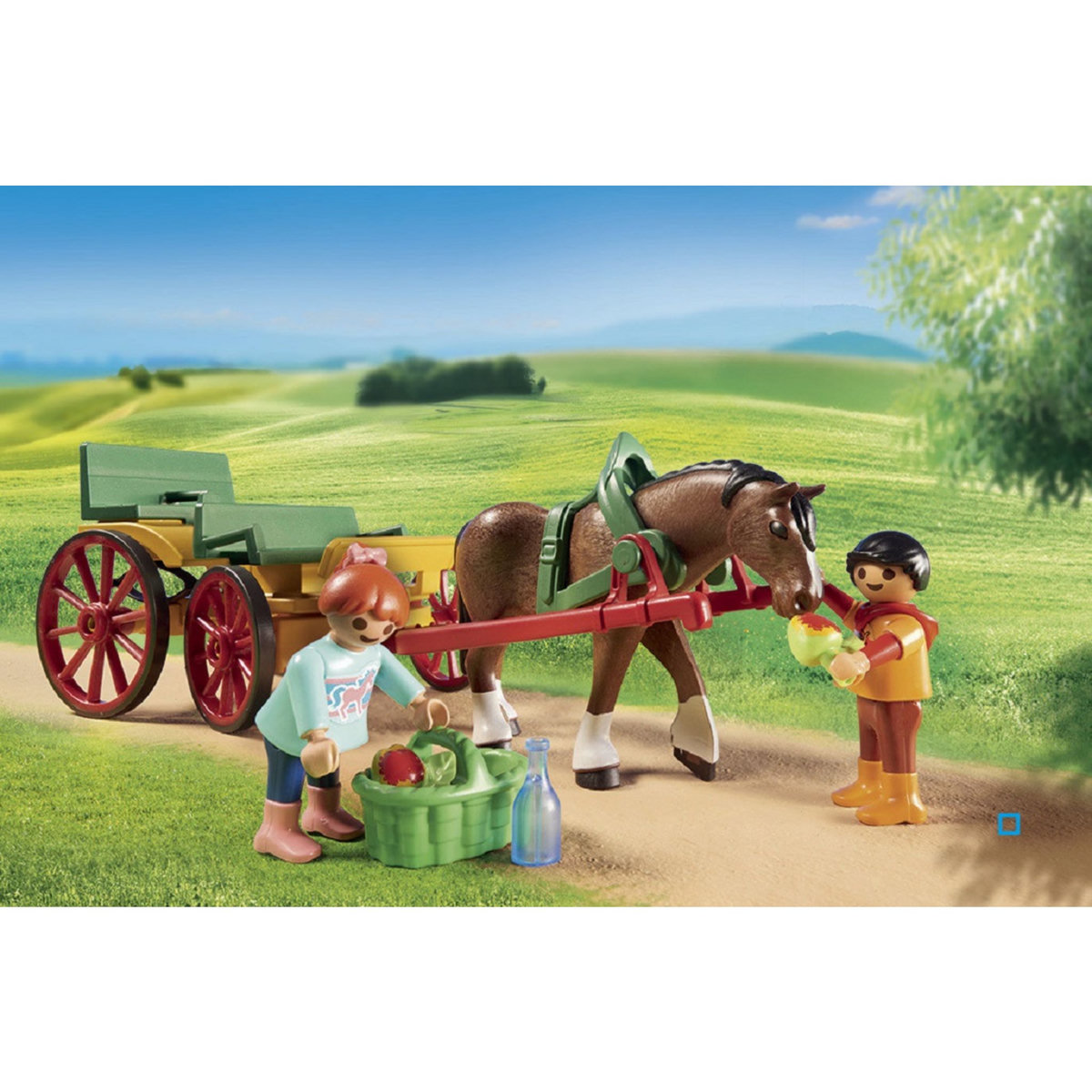 PLAYMOBIL 6932 - Country - Calèche avec attelage 
