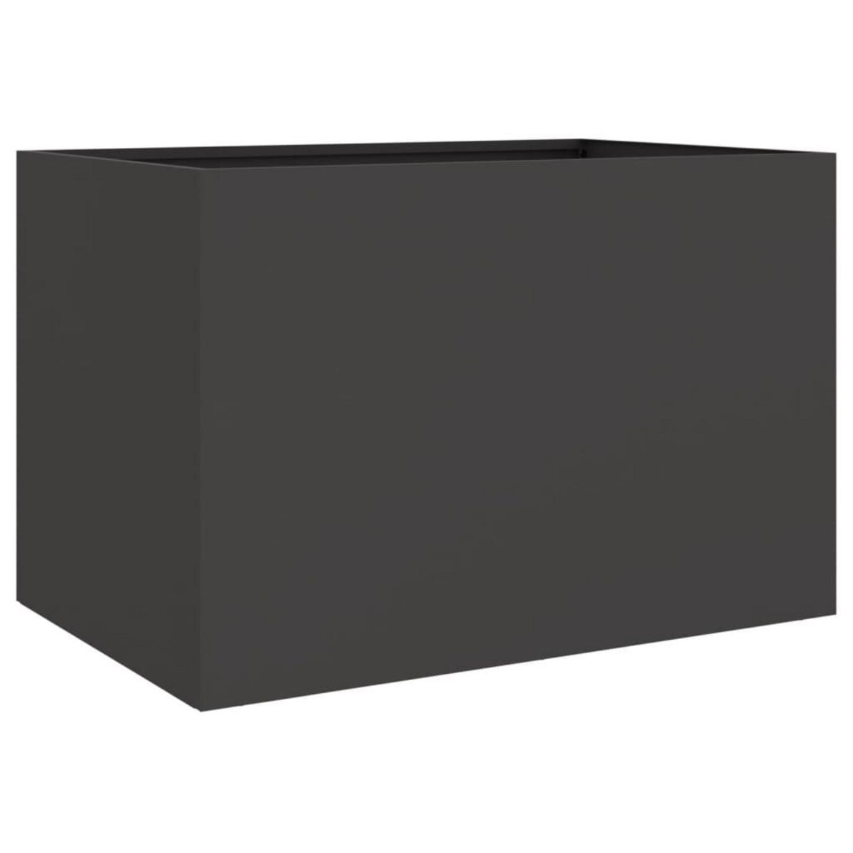 VIDAXL Jardiniere noir 62x40x39 cm acier