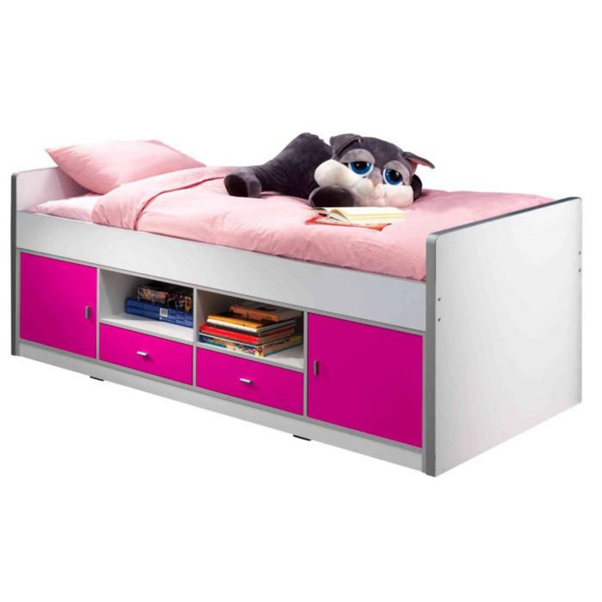 Paris Prix Lit Capitaine Enfant  Bonny  90x200cm Fuchsia