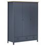 Voir la diapositive 1 : VIDAXL Garde-robe a 3 portes Hill Gris 127x50x170 cm Pin solide