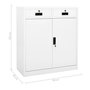 Voir la diapositive 6 : VIDAXL Armoire de bureau Blanc 90x40x102 cm Acier