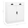 Voir la diapositive 6 : VIDAXL Armoire de bureau Blanc 90x40x102 cm Acier