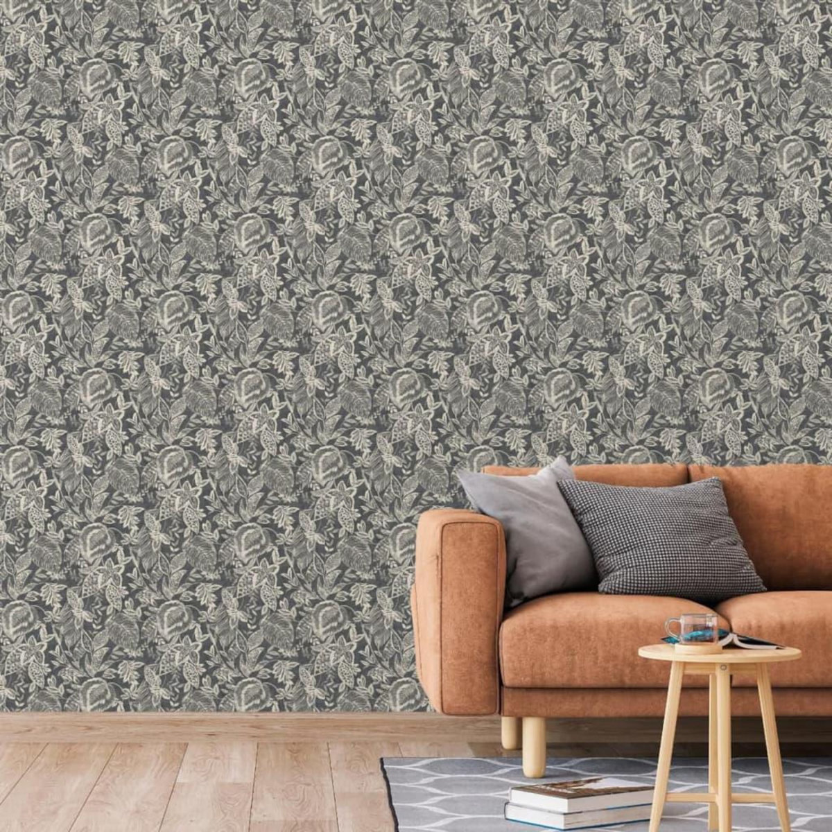 DUTCH WALLCOVERINGS DUTCH WALLCOVERINGS Papier peint Mae Noir et beige