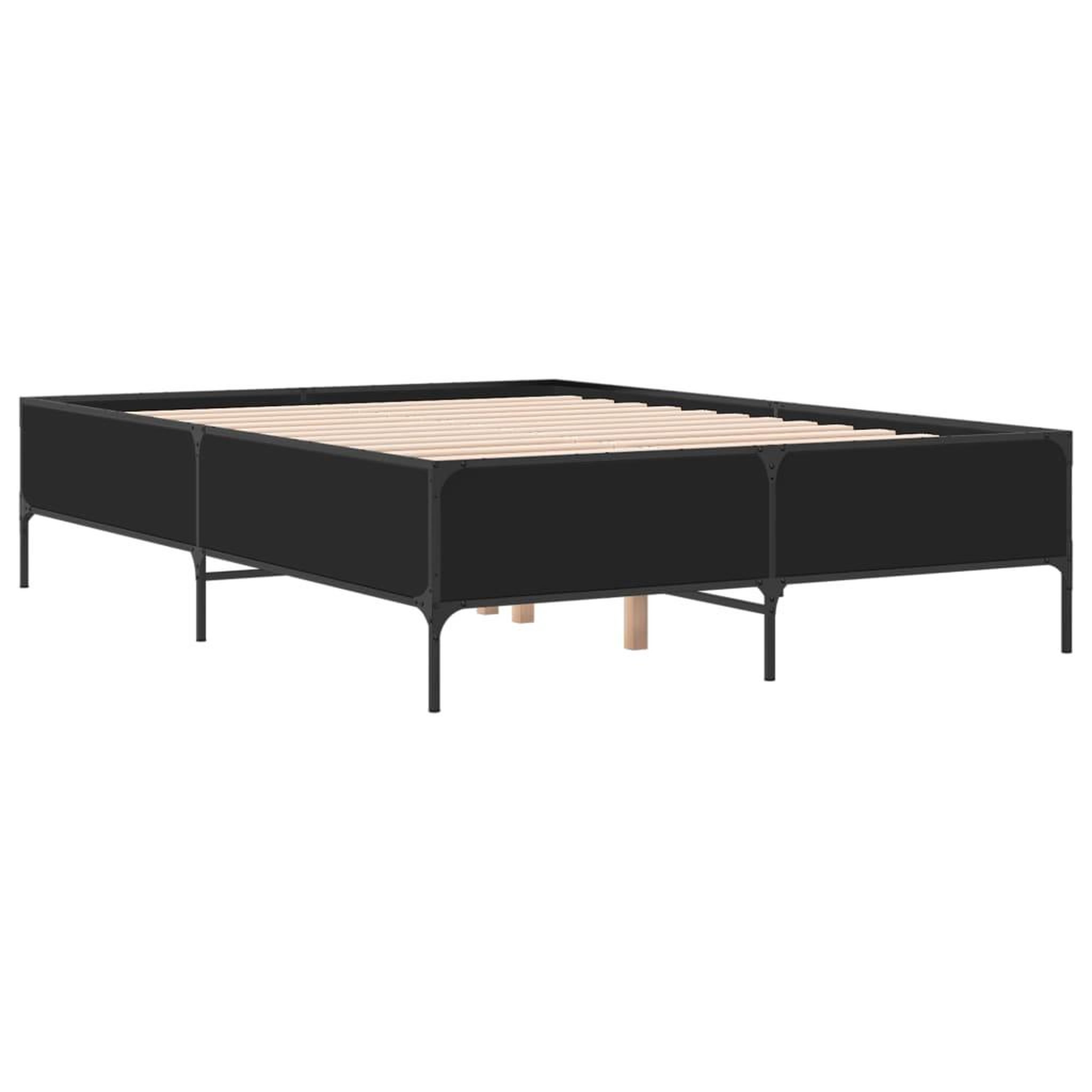 Voir la diapositive 3 : VIDAXL Cadre de lit sans matelas noir 140x200 cm