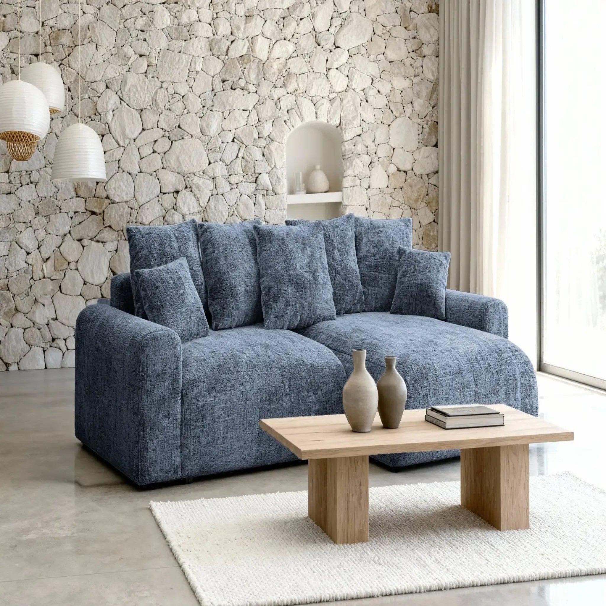 Voir la diapositive 6 : CASANOVA PARIS Oli - canapé d'angle convertible tissu chenille 4 places