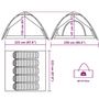 Voir la diapositive 6 : VIDAXL Tente de camping a dome 5 personnes vert liberation rapide