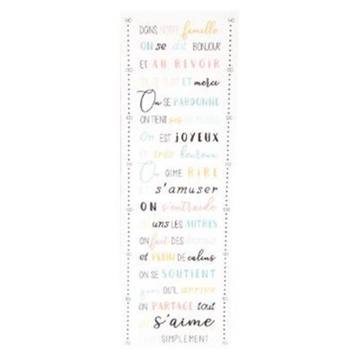 Atmosphera Kids Toise Enfant  Alphabet Les Règles  78cm Multicolore