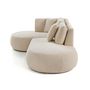 Voir la diapositive 5 : LISA DESIGN Santorini - canapé modulable d'angle gauche + pouf - 4 places - en tissu texturé
