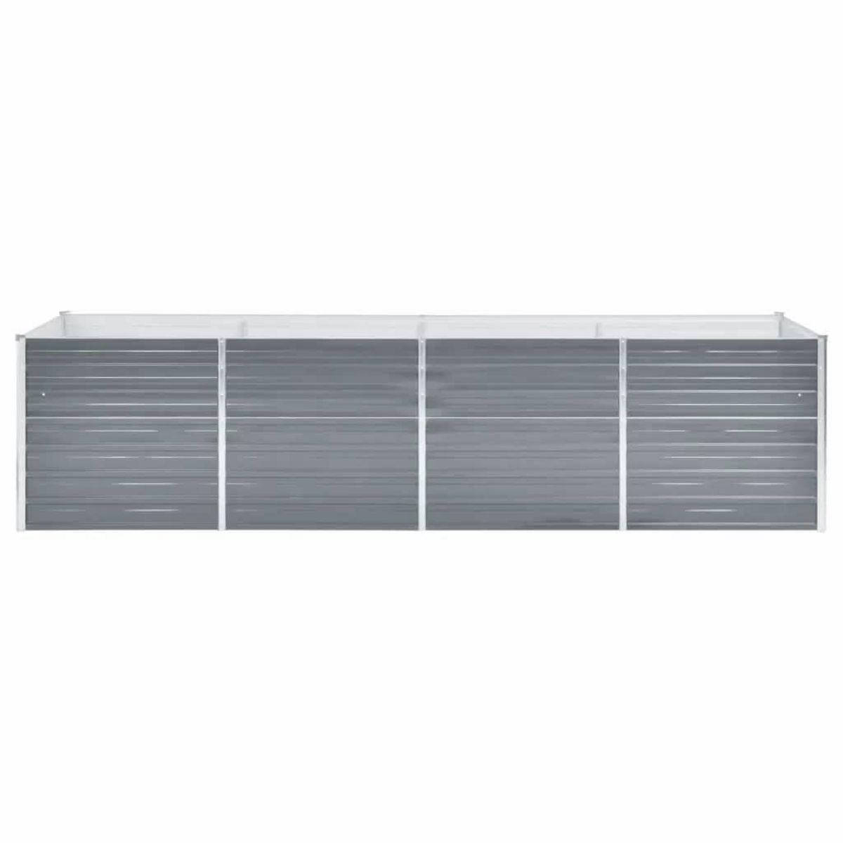 VIDAXL Lit sureleve de jardin Acier galvanise 320x80x77 cm Gris