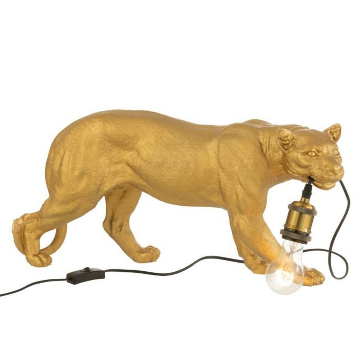Paris Prix Lampe à Poser en Résine  Puma  58cm Or
