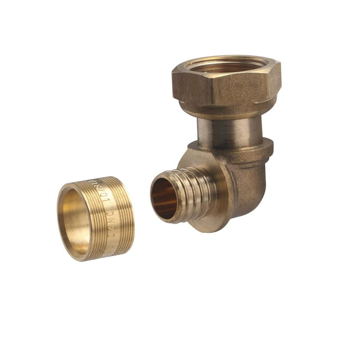 CENTRALE BRICO Coude PER à glissière, écrou libre, Femelle 20x27 diam.20