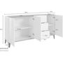 Voir la diapositive 4 : Buffet moderne 3 portes 3 tiroirs L160cm BARI