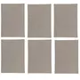 TOILINUX Lot de 6 Sets de table rectangulaire Maoli - 50 x 30 cm - Gris foncé