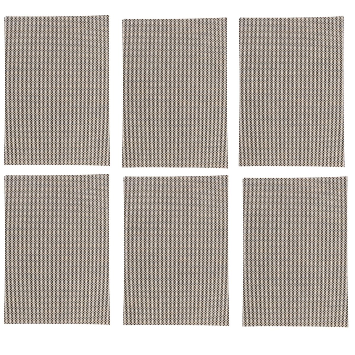 TOILINUX Lot de 6 Sets de table rectangulaire Maoli - 50 x 30 cm - Gris foncé