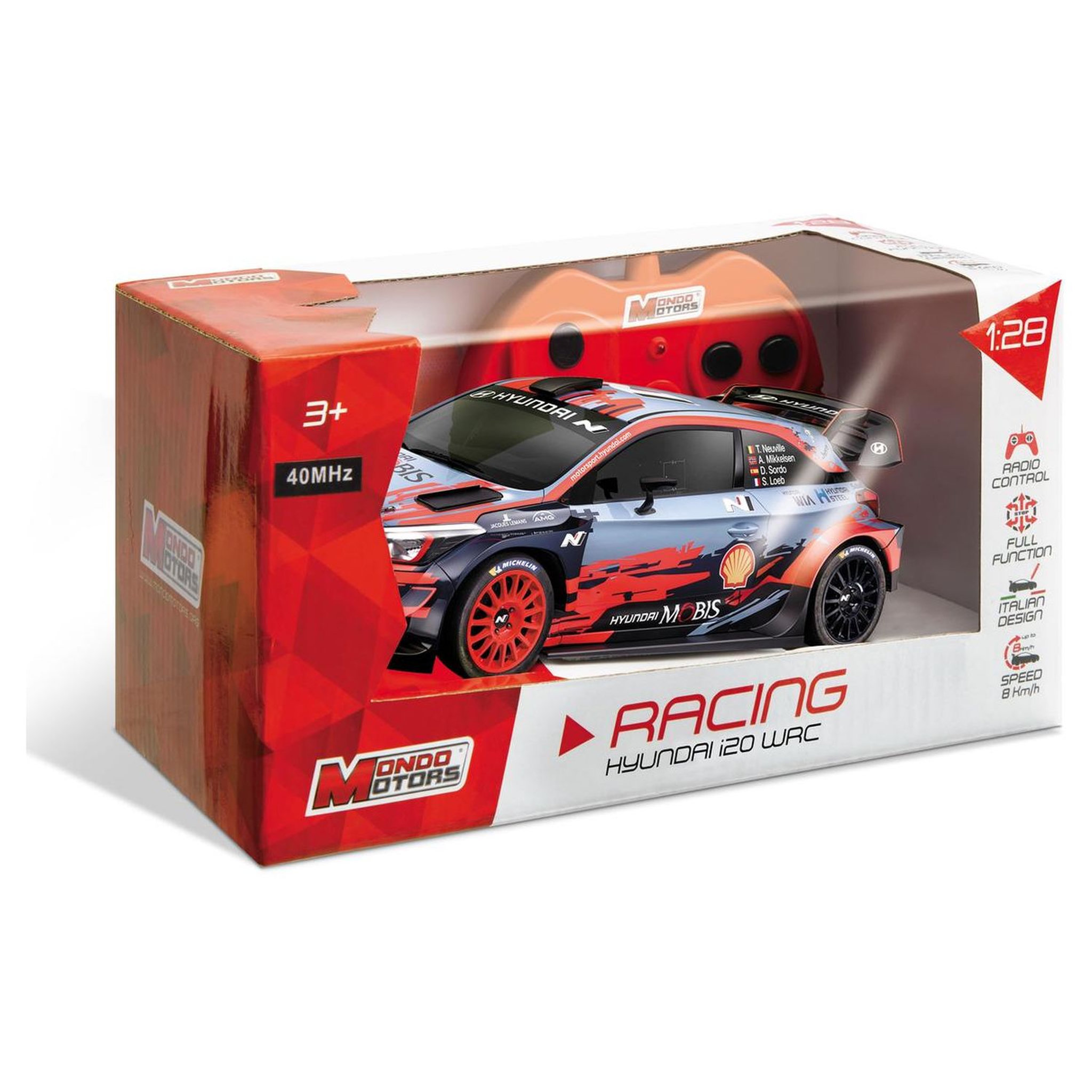 Voir la diapositive 2 : MONDO Motors Hyundai i20 WRC voiture de rallye au 1:28 radiocommandée