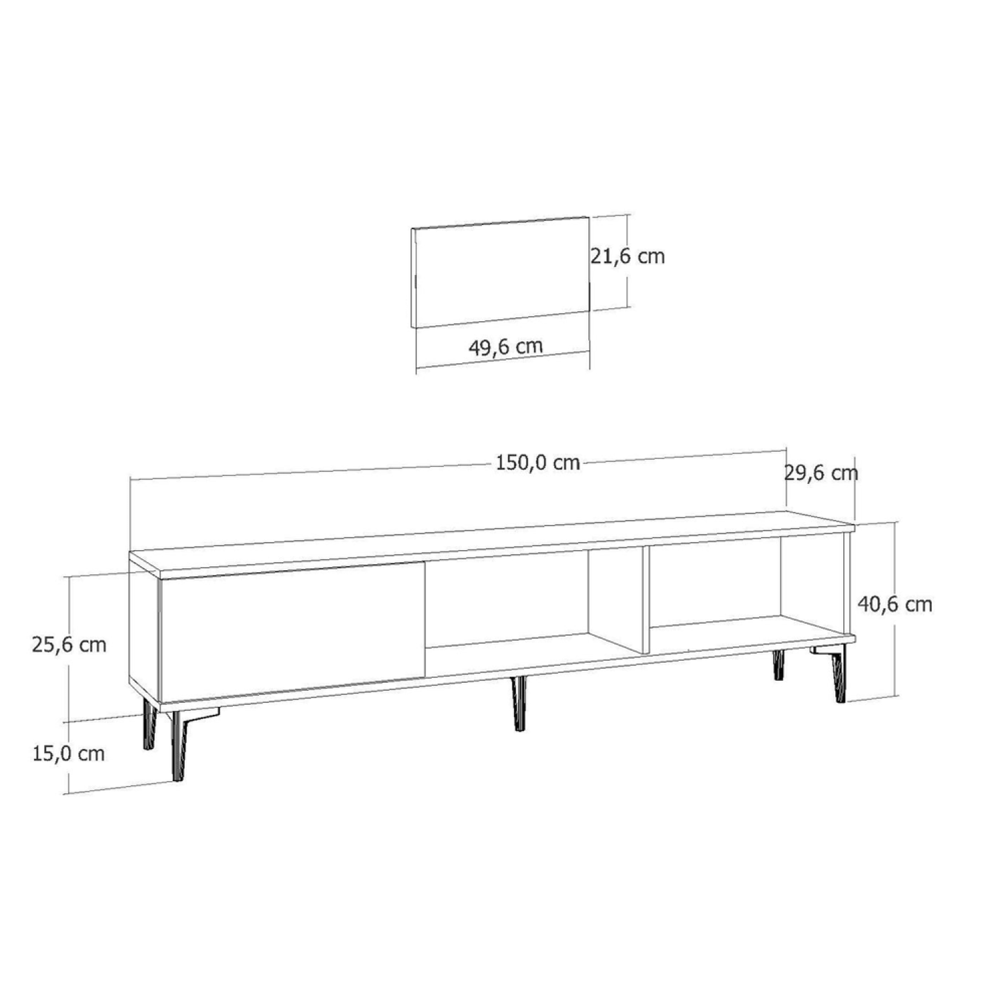 Voir la diapositive 6 : CONCEPT USINE Meuble tv avec cheminée led 150cm gris anthracite et noir fyra