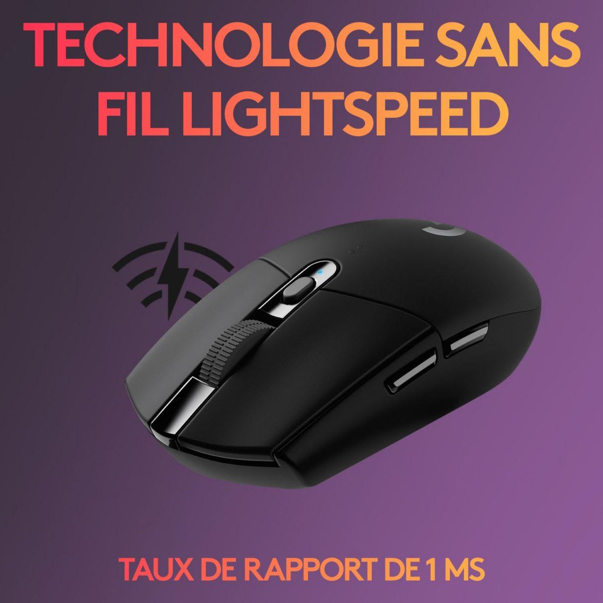Voir la diapositive 3 : Logitech Souris gamer sans fil g305 black ewr2