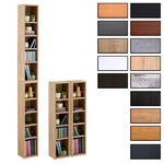 IDIMEX Etagères modulables MUSIQUE pour CD et DVD, en mélaminé. Coloris disponibles : Noir, Marron, Blanc, Bicolore, Gris