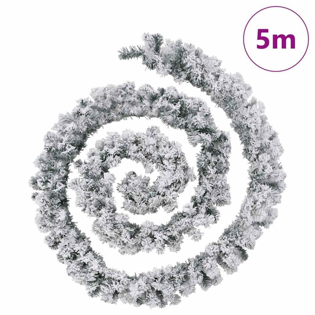 VIDAXL Guirlande de Noël avec lumieres LED vert 5 m PVC