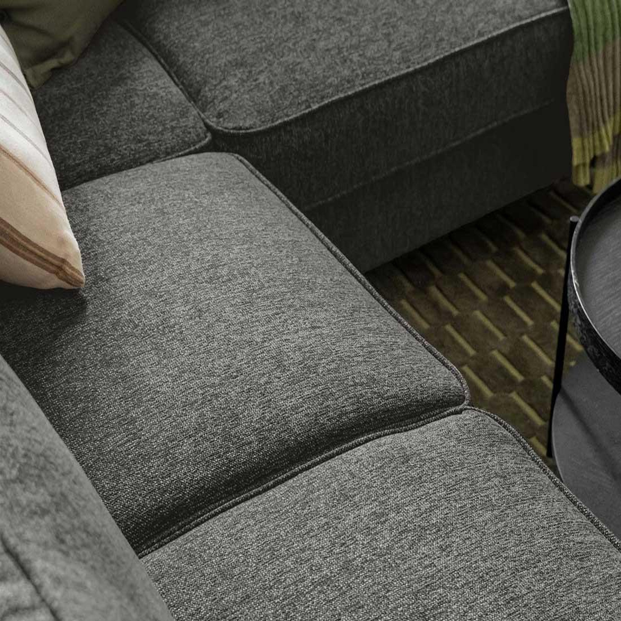 Voir la diapositive 5 : BEST MOBILIER Molly - canapé d'angle droit 5 places convertible en tissu