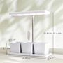 Voir la diapositive 3 : OUTSUNNY Lampe de croissance LED à spectre complet avec 3 pots - timer, hauteur, luminosité réglable - blanc