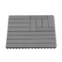 Voir la diapositive 5 : ID MARKET Lot de 5 dalles de terrasse rectangulaire WODHY clipsables bois composite gris 60 x 30 cm