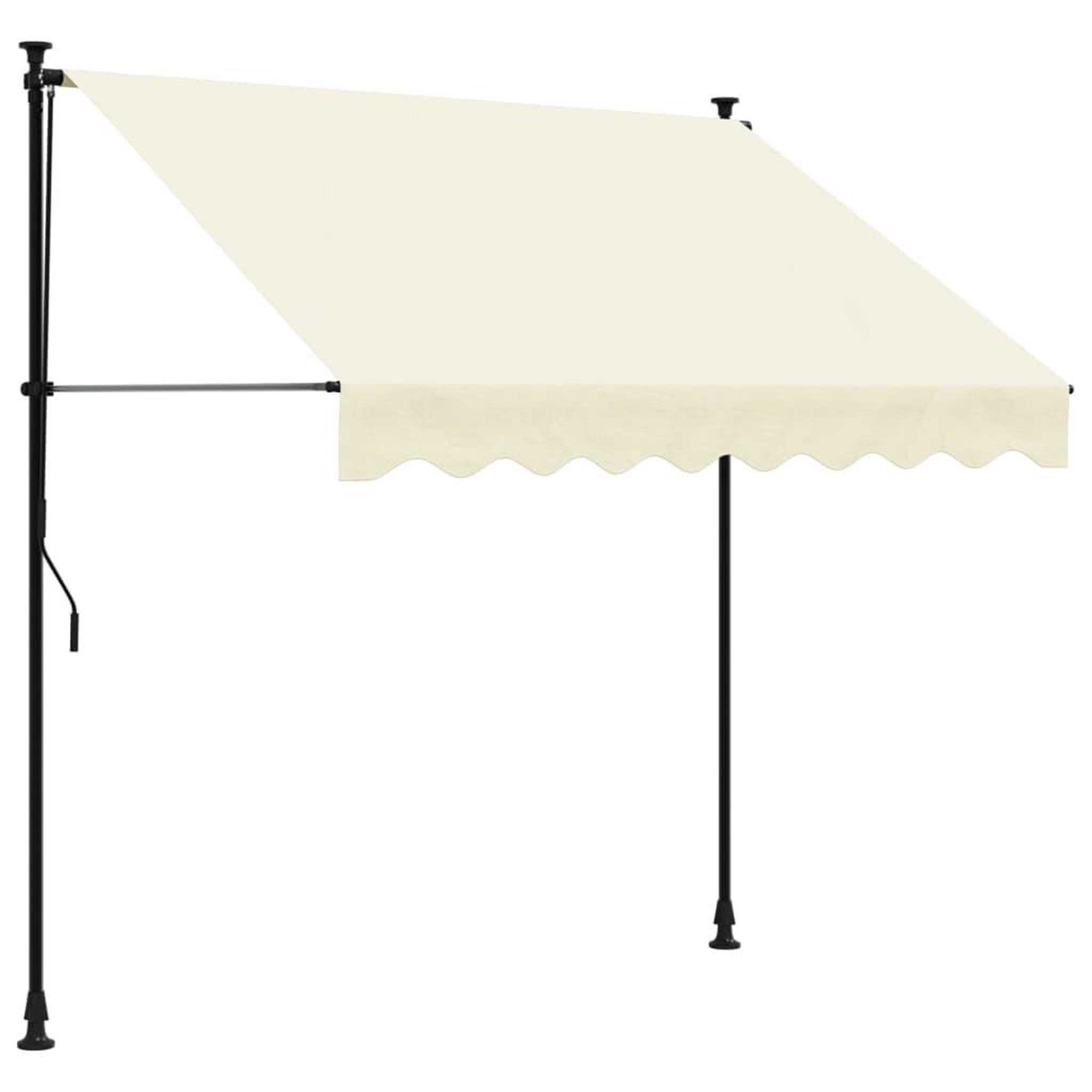 Voir la diapositive 2 : VIDAXL Auvent retractable creme 200x150 m tissu et acier