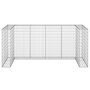 Voir la diapositive 3 : VIDAXL Mur en gabion pour poubelles Acier galvanise 254x100x110 cm