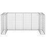 Voir la diapositive 3 : VIDAXL Mur en gabion pour poubelles Acier galvanise 254x100x110 cm