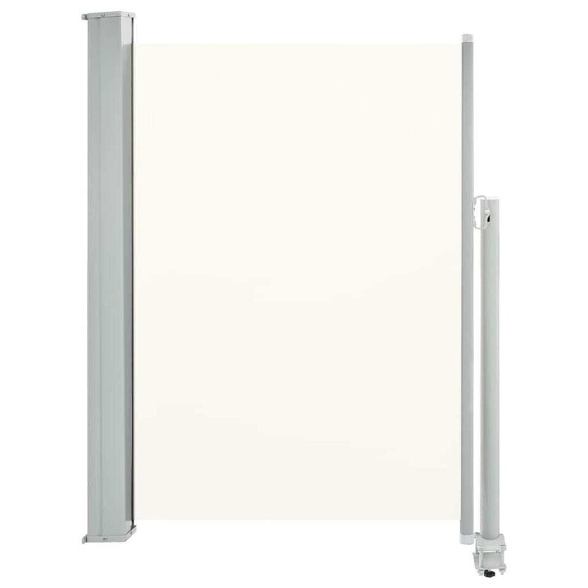 VIDAXL Auvent lateral retractable de patio 100 x 300 cm Blanc casse