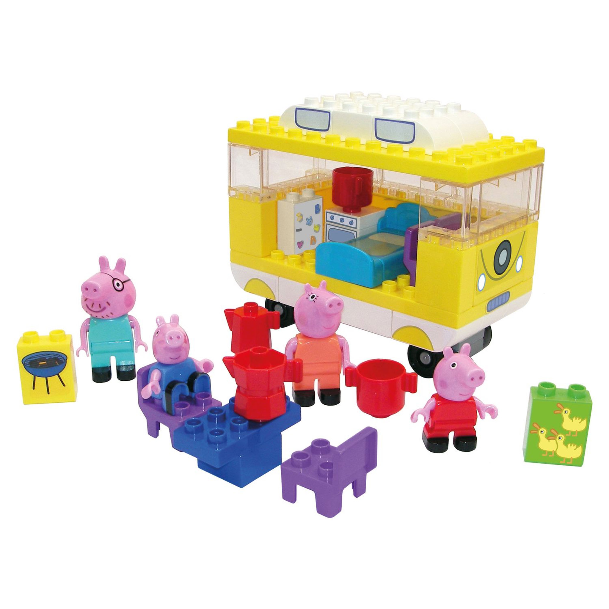 Voir la diapositive 3 : SIMBA Set construction Camping Car Peppa Pig Big Bloxx