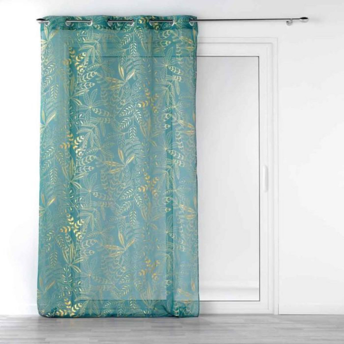 Paris Prix Rideau Voilage à Œillets  Belflor  140x240cm Émeraude