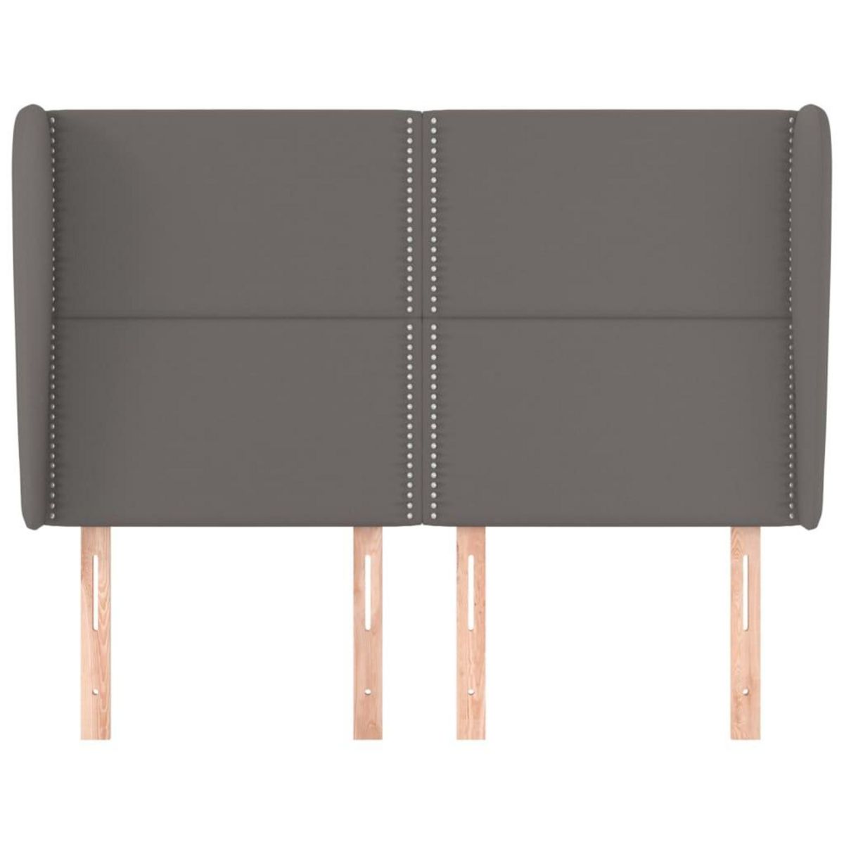 VIDAXL Tete de lit avec oreilles Gris 147x23x118/128 cm Similicuir