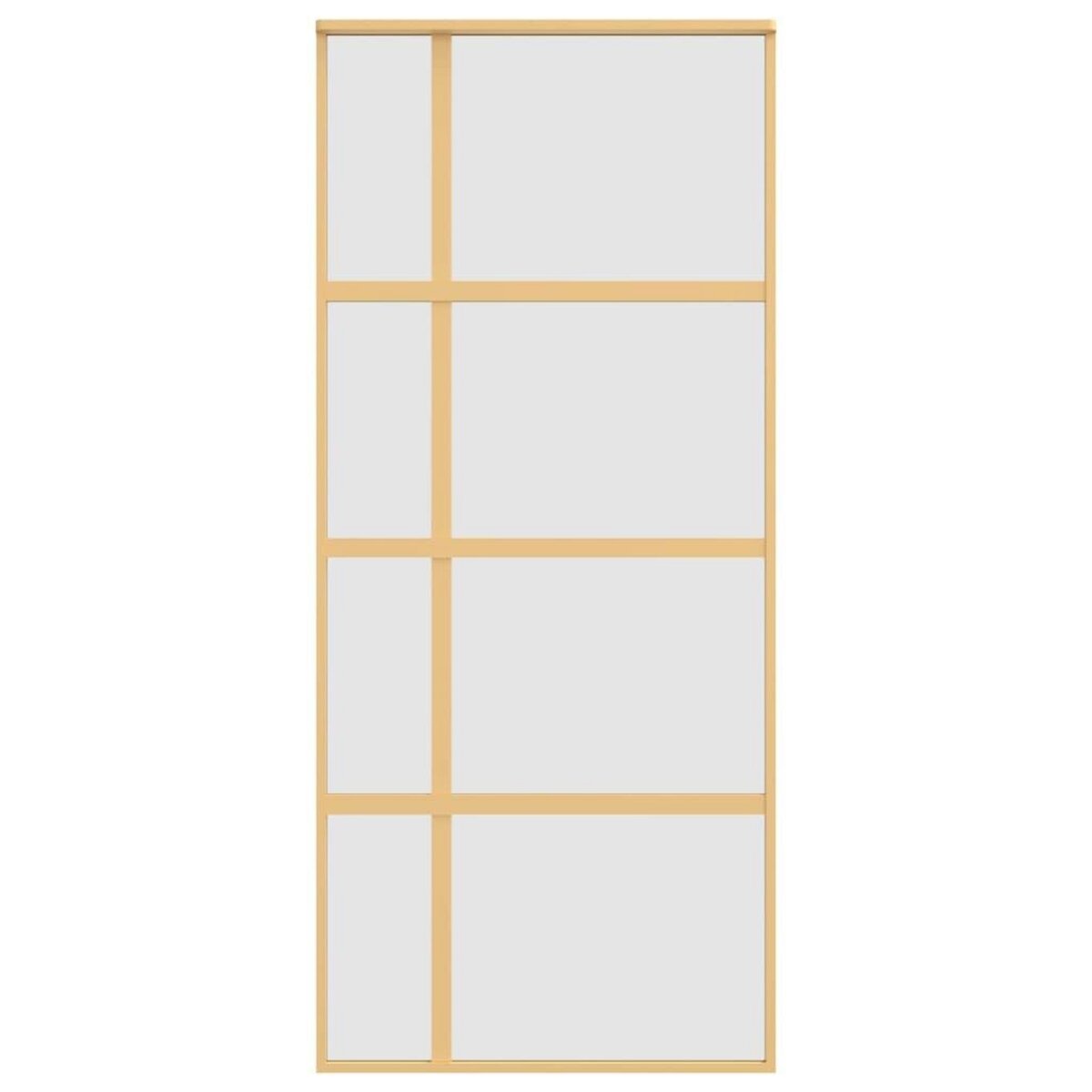 VIDAXL Porte coulissante dore 90x205 cm verre ESG depoli et aluminium