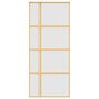 Voir la diapositive 4 : VIDAXL Porte coulissante dore 90x205 cm verre ESG depoli et aluminium